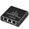 Qoltec Rozdzielacz Splitter Ethernet mini SWITCH 1x3 RJ45 | 1000Mb/s |  USB-C | Aluminium
