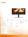 AOC Monitor CU34G4 34 cale 180Hz Curved VA HDMIx2 DP HAS