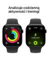 Apple Watch Series 11 GPS + Cellular, koperta 42 mm z tytanu w kolorze naturalnym, pasek sportowy w kolorze górskiej szarości - rozmiar S/M