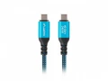 Lanberg Kabel USB-C M/M USB4 0,5m 240W 8K 60HZ czarno-niebieski