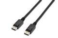 Digitus Kabel połączeniowy DisplayPort z zatrzaskami 1080p 60Hz FHD Typ DP/DP M/M 10m Czarny