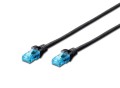 Digitus Patch cord U/UTP kat.5e PVC 1m czarny