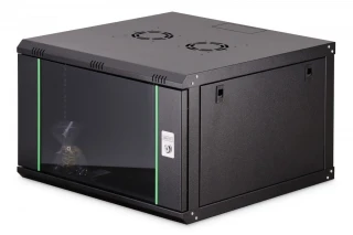 Digitus Szafa sieciowa wisząca Dynamic 19" 7U rack 385x600x600mm, drzwi szyba, czarna, niezłożona, 60kg