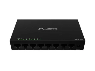 Lanberg Switch DSM1-1008 8X 1GB/S niezarządzalny Gigabit Ethernet Desktop 12V ( obudowa metalowa)