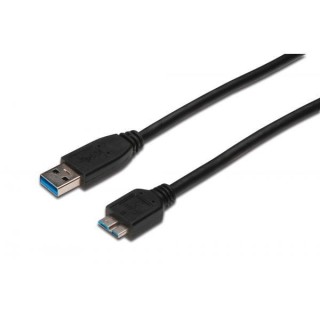 Digitus Kabel połączeniowy USB 3.1 Gen.1 SuperSpeed 5Gbps Typ USB A/microUSB B M/M czarny 0,25m