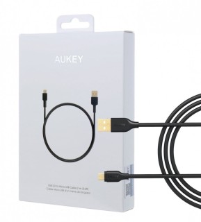 AUKEY CB-MD1 kabel micro USB - USB-A 1m 480 Mbps Quick Charge czarny