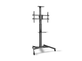 Digitus Stojak mobilny pojedynczy z półką, 1xLCD, max. 70", max. 50kg, VESA max. 600x400 pivot