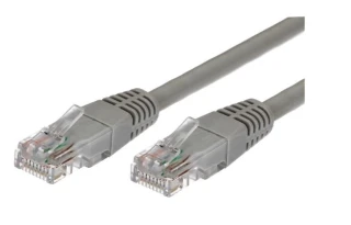 TB Kabel Patchcord miedziany kat.5e RJ45 UTP 1m. szary  - paczka 10 sztuk