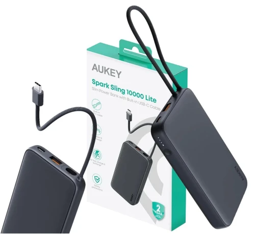 AUKEY PB-Y53P PowerBank | 10000mAh | 22.5W | 4xUSB | kabel USB-C