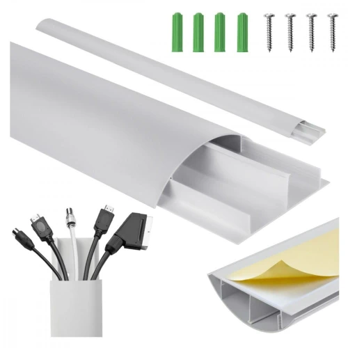 Maclean Listwa maskująca MC-814 S srebrna, aluminiowa