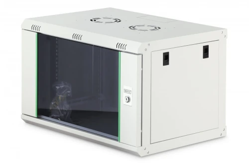 Digitus Szafa sieciowa wisząca Dynamic 19" 7U rack 385x600x450mm, drzwi szyba, szara, niezłożona, 60kg