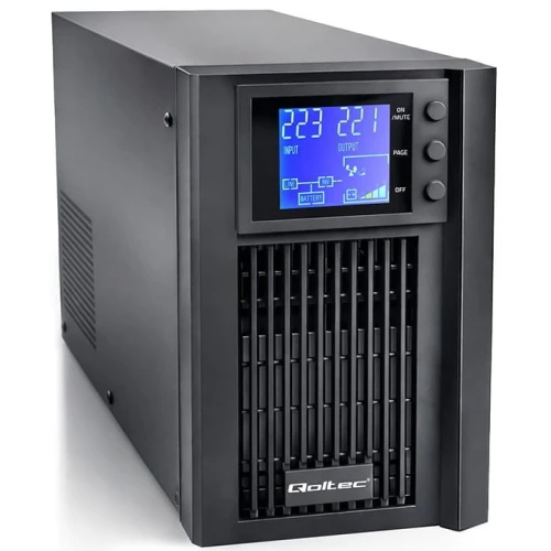 Qoltec Zasilacz awaryjny UPS Pure Sine Wave | 1kVA | 800W | AVR | LCD | Czysty Sinus