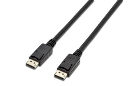 Digitus Kabel połączeniowy DisplayPort z zatrzaskami 1080p 60Hz FHD Typ DP/DP M/M 10m Czarny